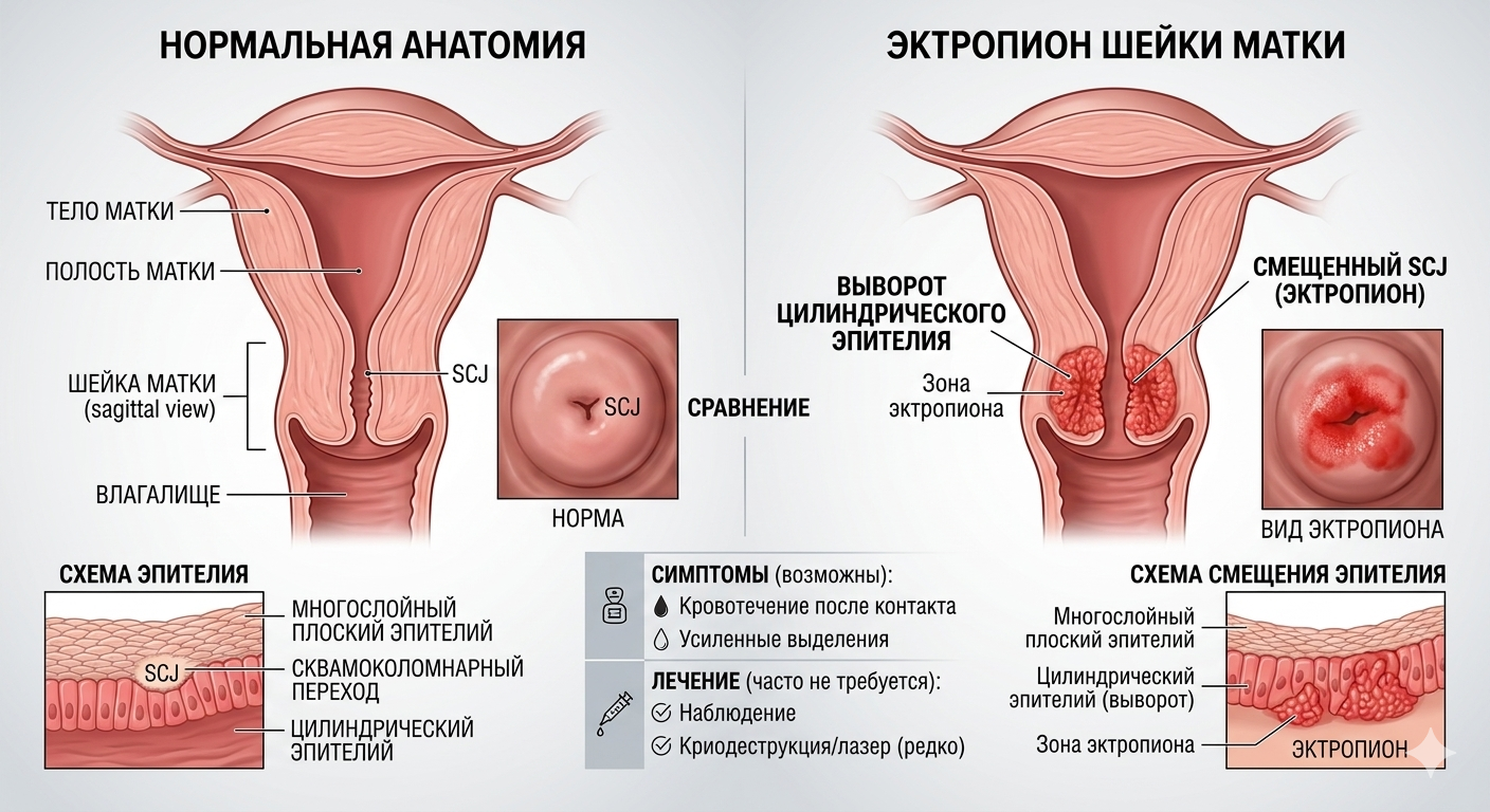 Что такое эктропион матки